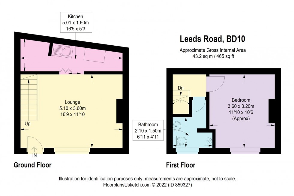 Floorplan for Leeds Road, Thackley