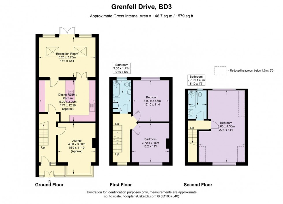 Floorplan for Grenfell Drive, Bradford