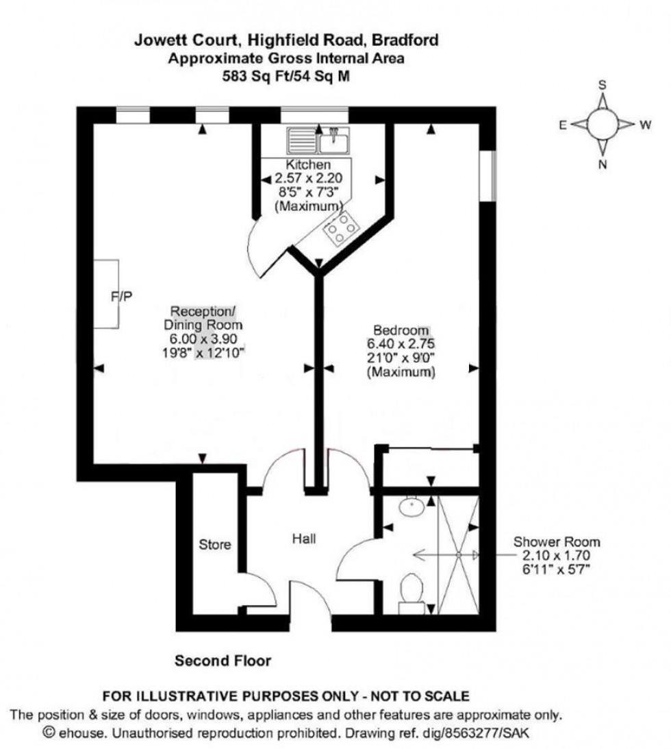 Floorplan for Jowett Court, Highfield Road, Idle, Bradford