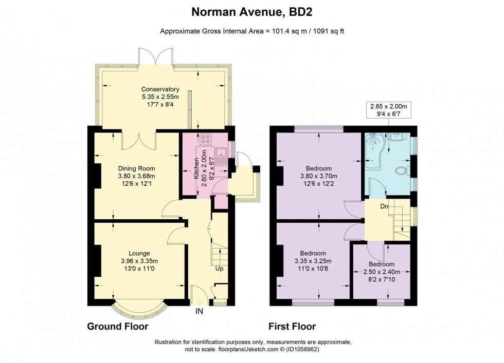 Floorplan for Norman Avenue, Bradford