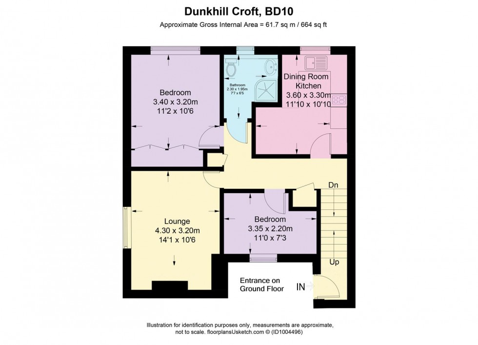 Floorplan for Dunkhill Croft, Idle