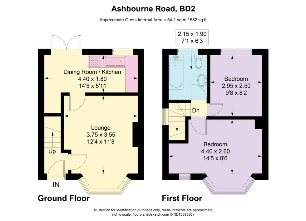 Floorplan for Ashbourne Road, Bradford