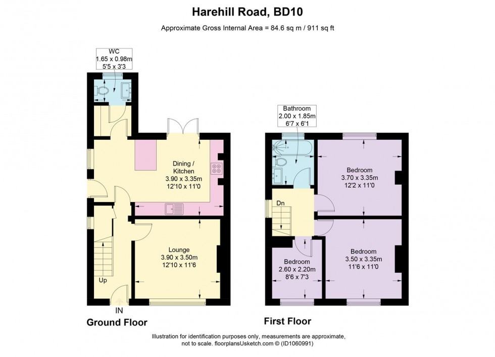 Floorplan for Harehill Road, Thackley, Bradford