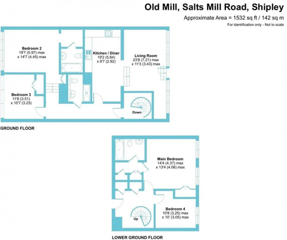 Floorplan for Salts Mill Road, Saltaire, Shipley