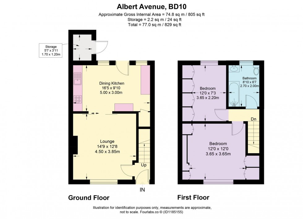 Floorplan for Albert Avenue, Idle