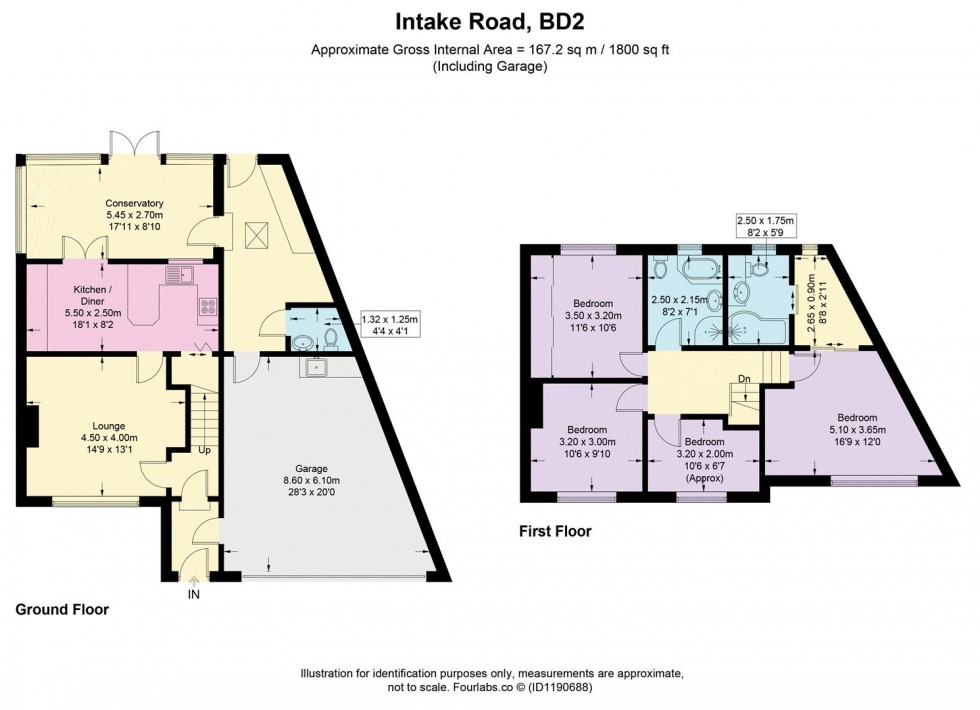 Floorplan for Intake Road, Bradford