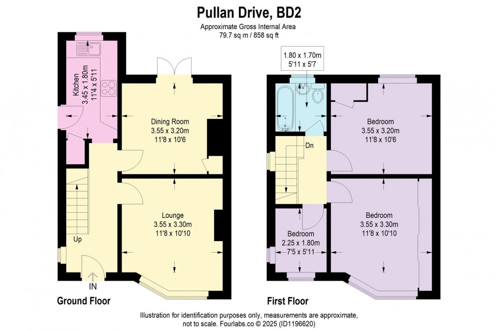 Floorplan for Pullan Drive, Eccleshill, Bradford