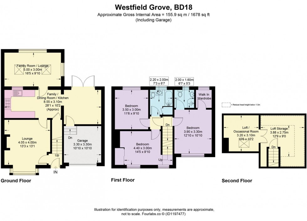 Floorplan for Westfield Grove, Wrose, Shipley