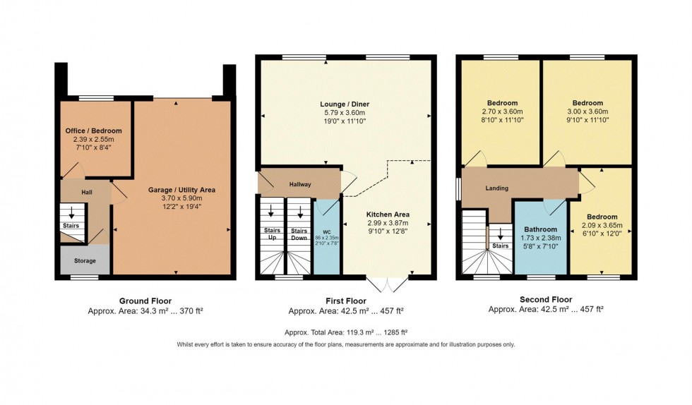 Floorplan for Oaklands, Idle, Bradford