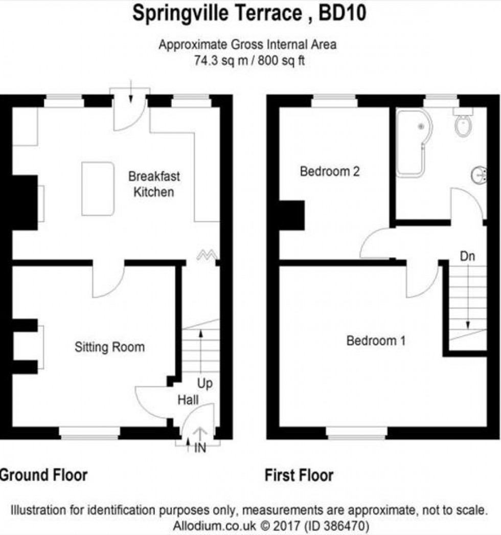Floorplan for Springville Terrace, Idle Bradford