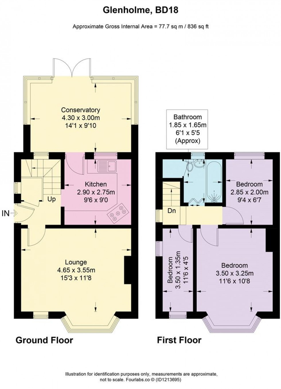 Floorplan for Glenholme, Shipley
