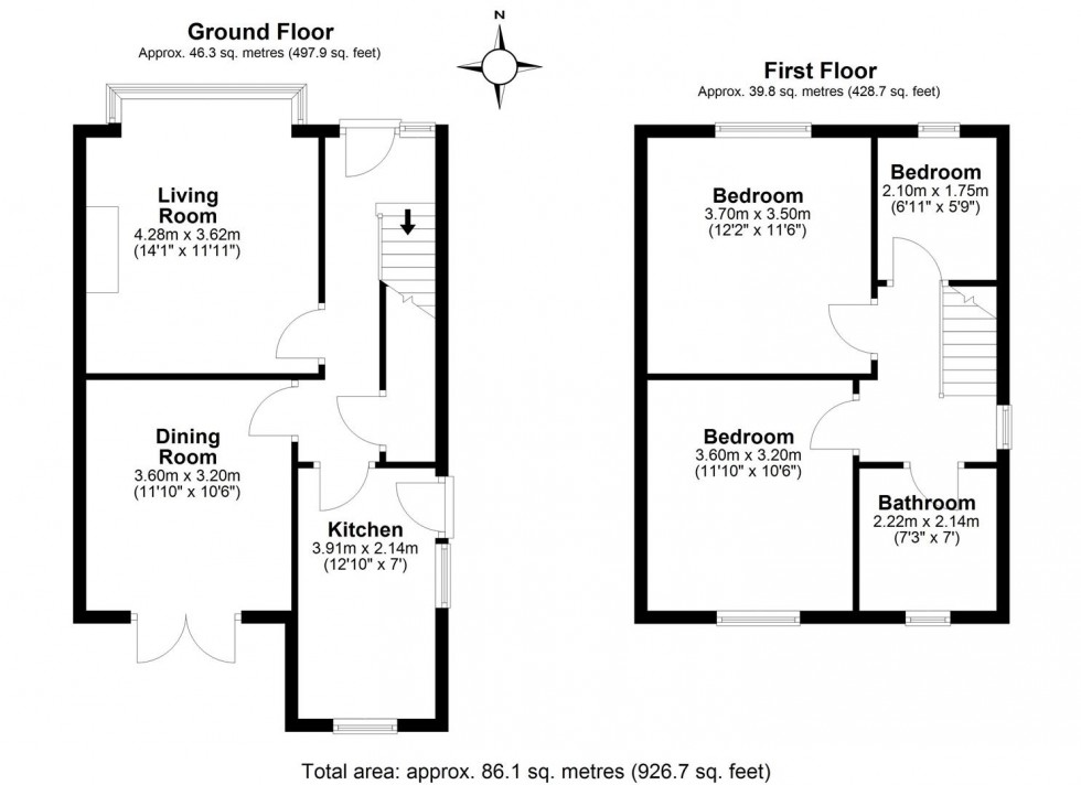 Floorplan for Ashbourne Drive, Bolton Outlanes, Bradford