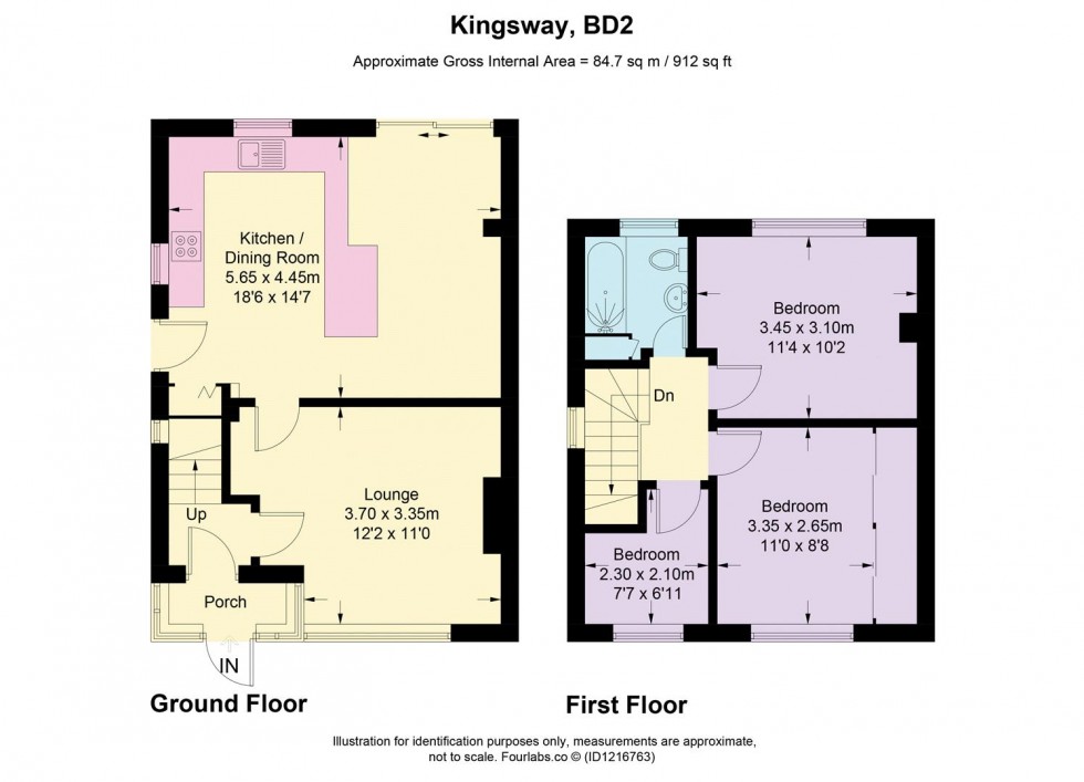 Floorplan for Kingsway, Wrose, Bradford