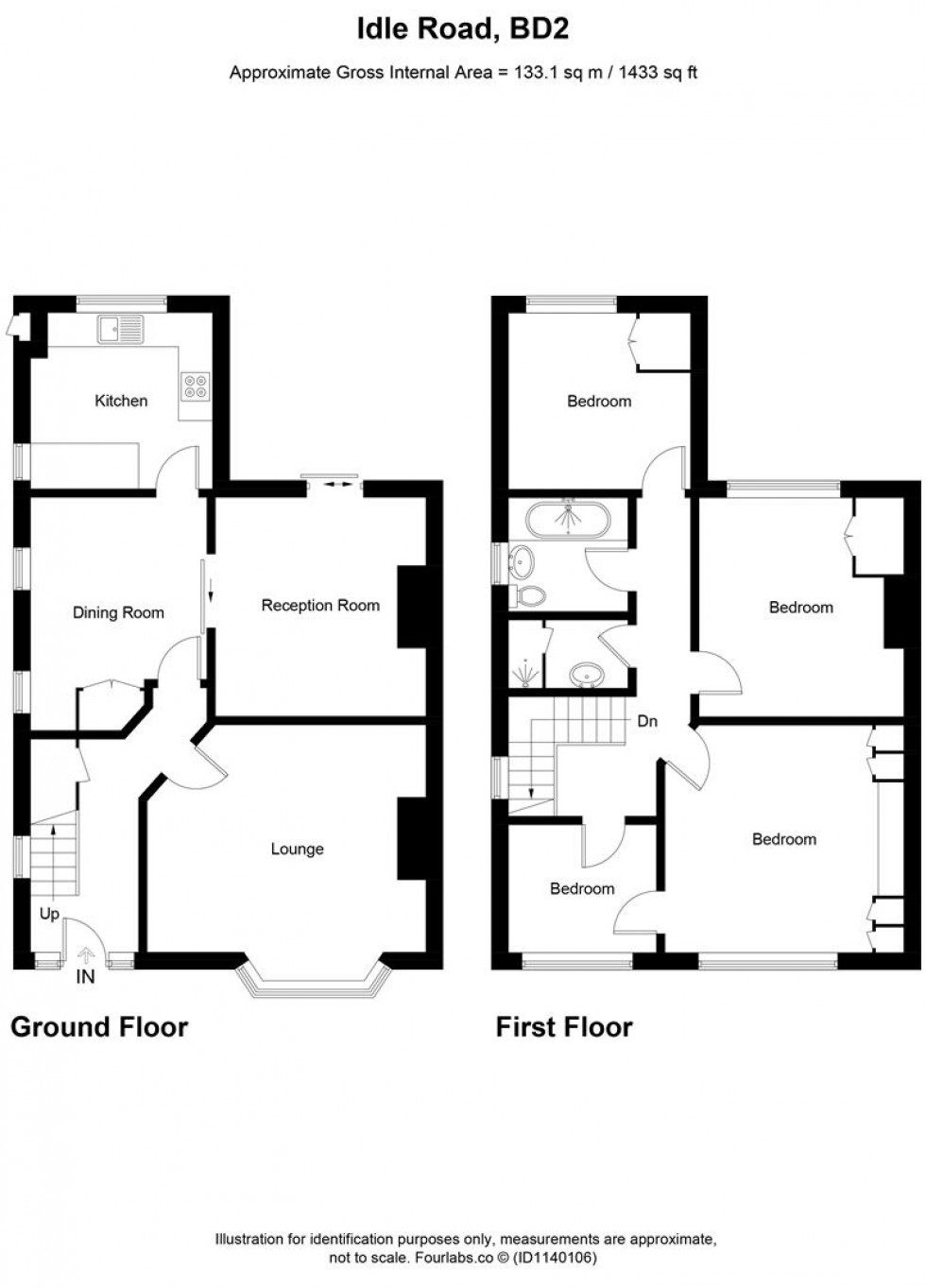 Floorplan for Idle Road, Bradford