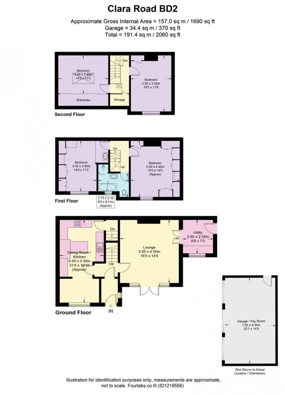 Floorplan for Clara Road, Wrose, Bradford
