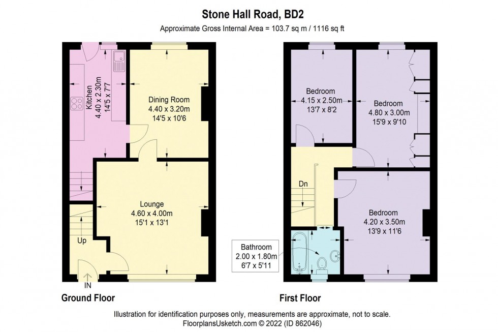 Floorplan for Stone Hall Road, Eccleshill, Bradford