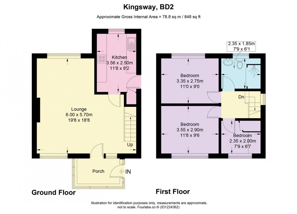 Floorplan for Kingsway, Wrose, Bradford