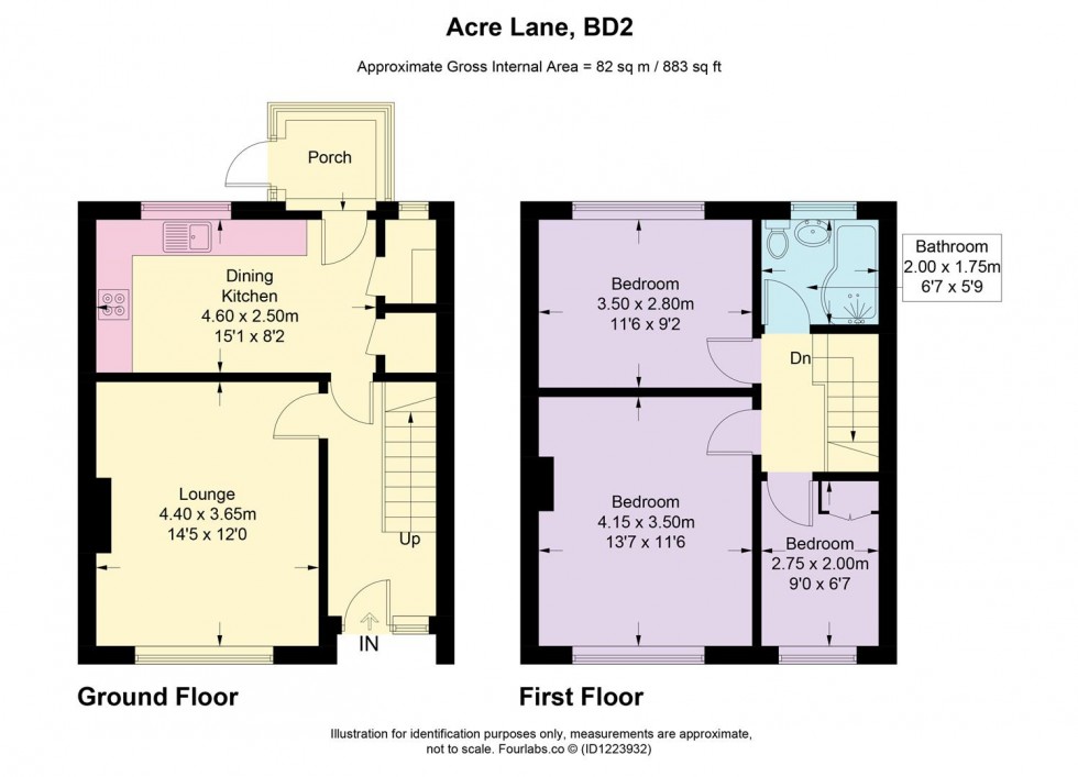 Floorplan for Acre Lane, Eccleshill, Bradford