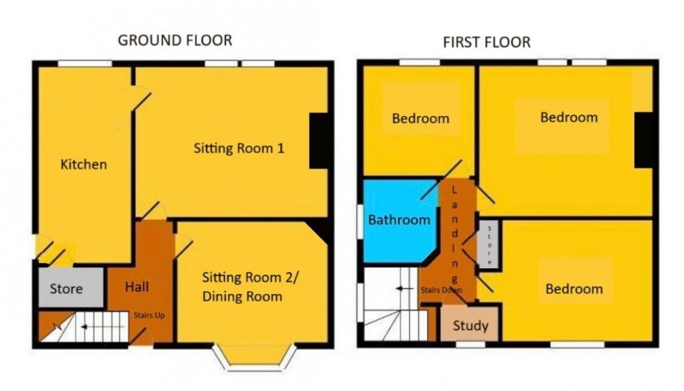 Floorplan for Ravenscliffe Avenue, Bradford
