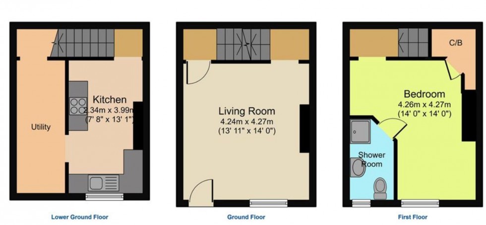Floorplan for Junction Terrace, Bradford