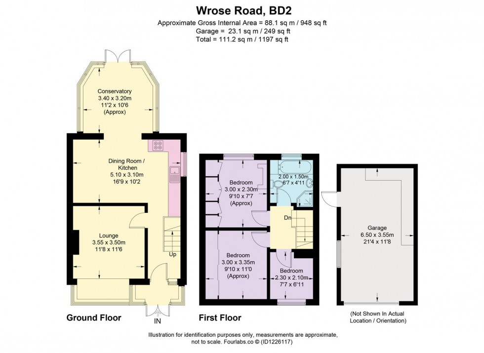 Floorplan for Wrose Road, Wrose