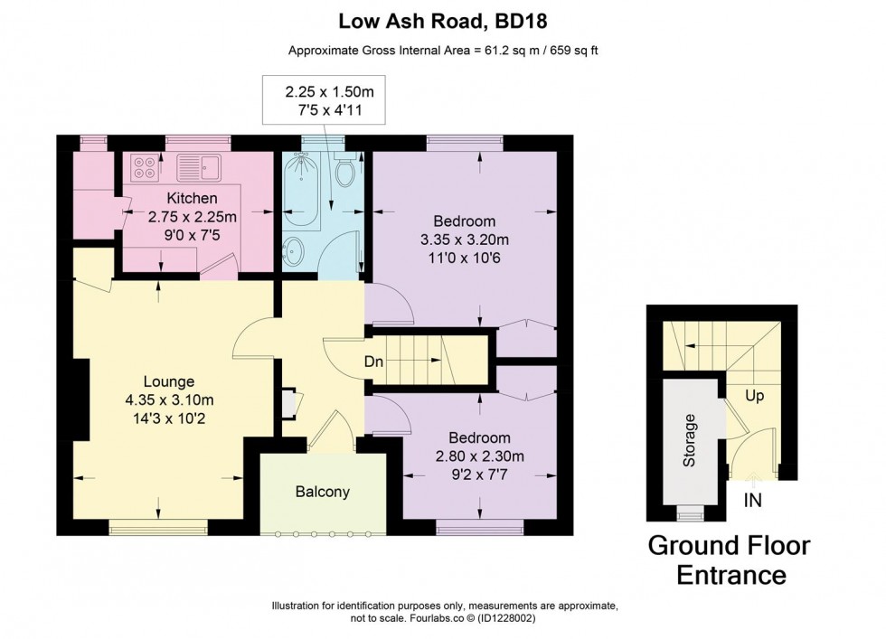 Floorplan for Low Ash Road, Shipley