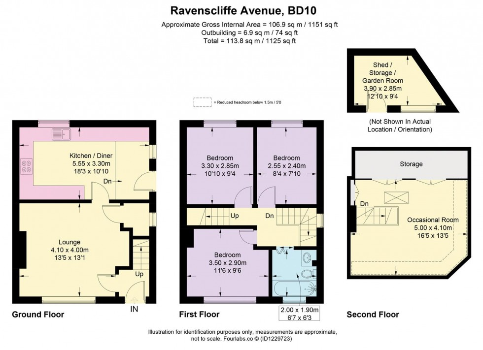 Floorplan for Ravenscliffe Avenue, Bradford