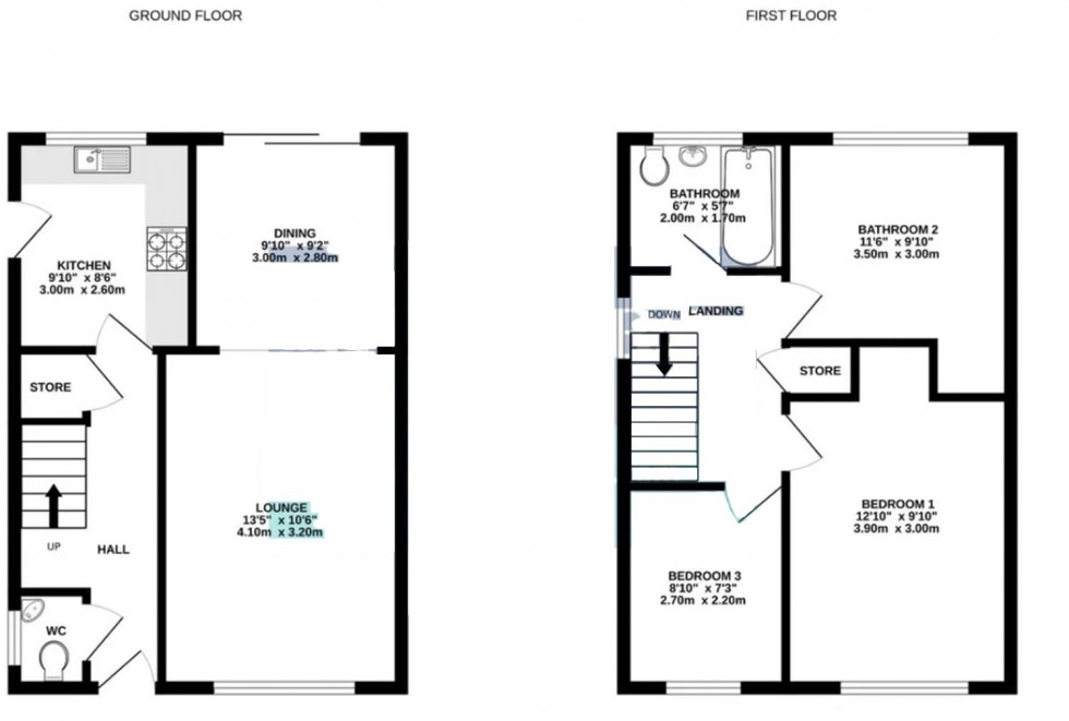 Floorplan for Suffolk Place, Bradford