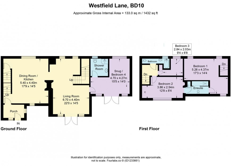 Floorplan for Westfield Lane, Idle, Bradford