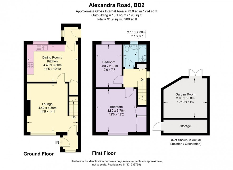 Floorplan for Alexandra Road, Eccleshill, Bradford
