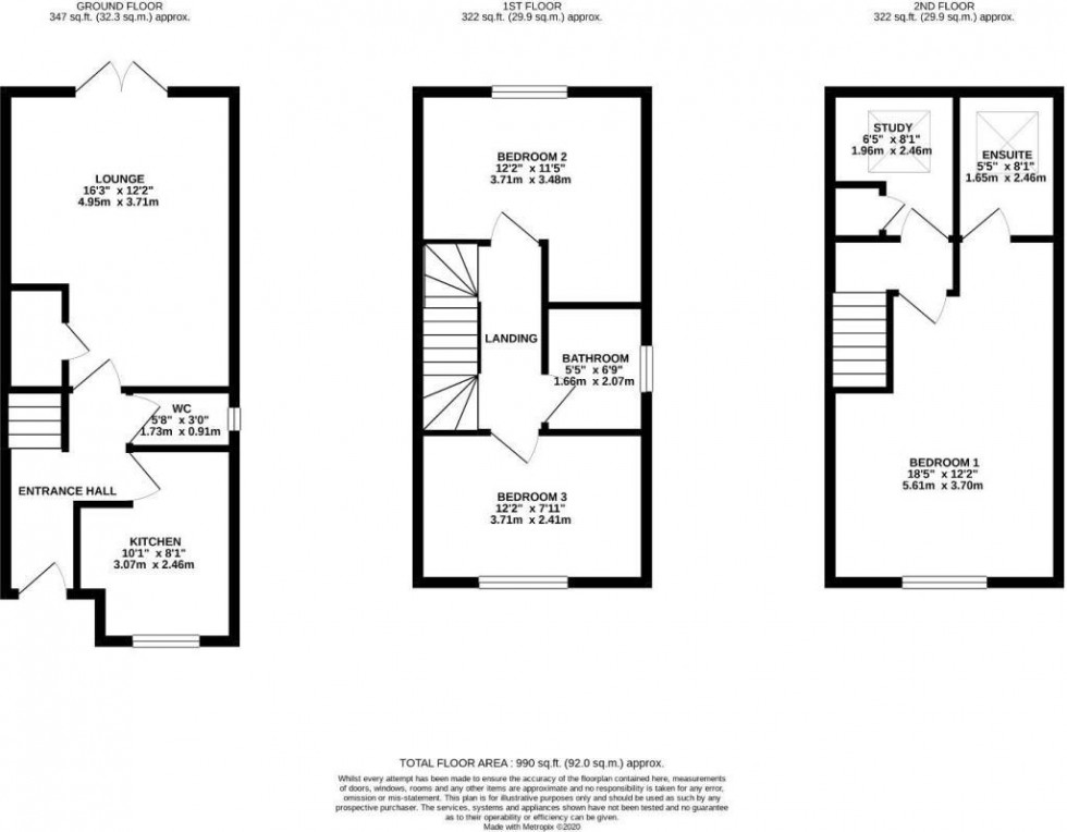 Floorplan for Forestdale Way, Shipley