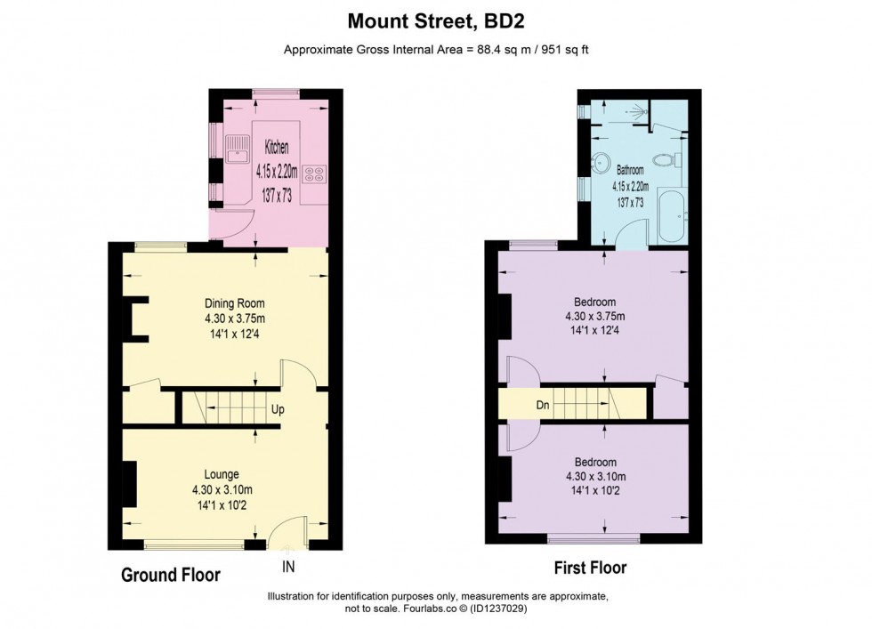 Floorplan for Mount Street, Eccleshill, Bradford