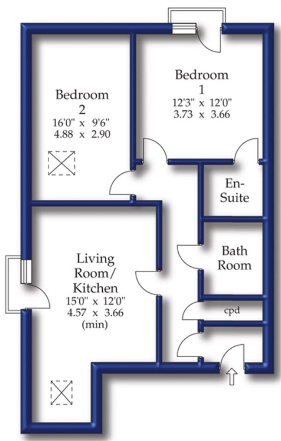 Floorplan for Dock Lane, Shipley