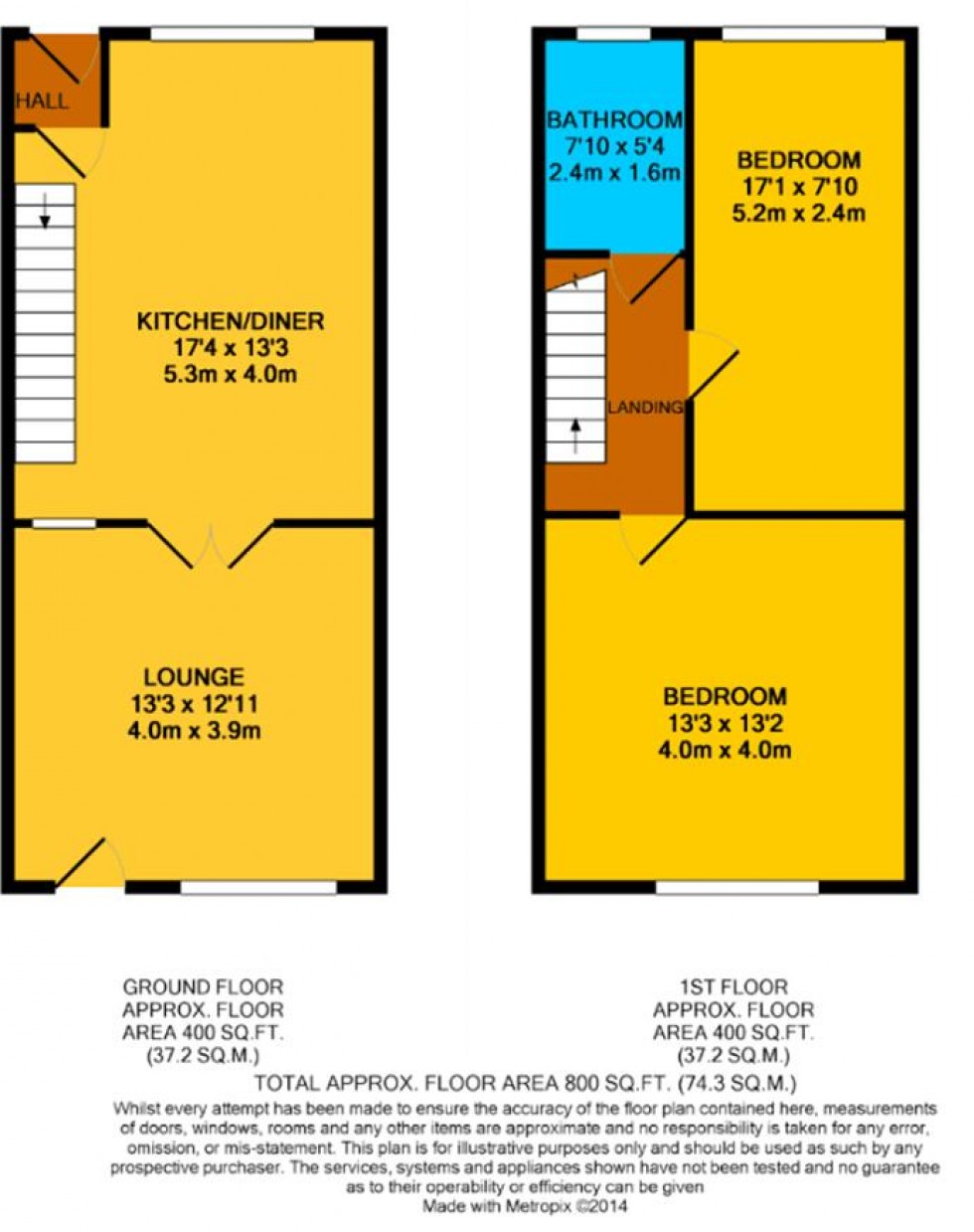 Floorplan for Prospect Street, Eccleshill, Bradford