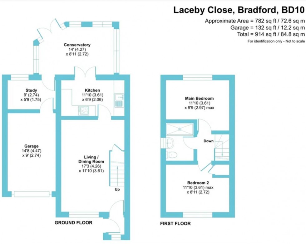 Floorplan for Laceby Close, Bradford