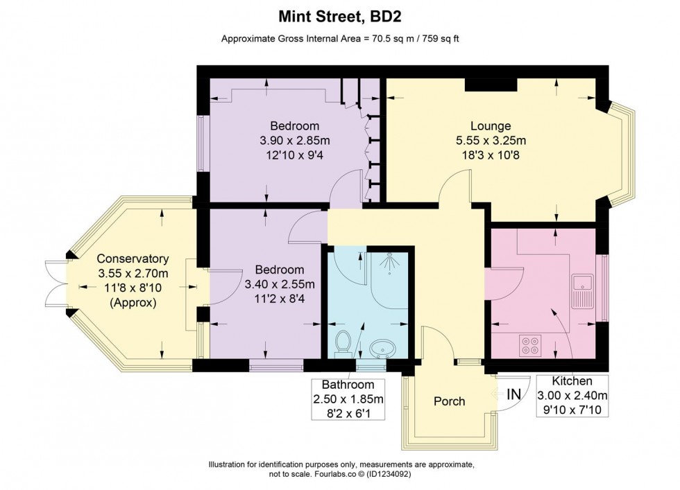 Floorplan for Mint Street, Undercliffe, Bradford
