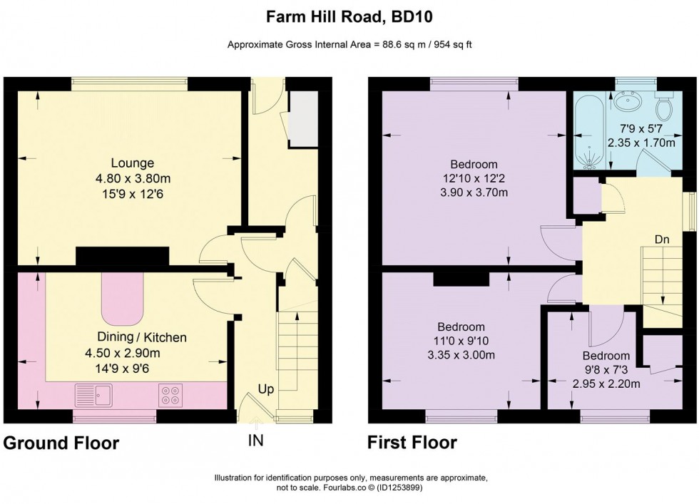 Floorplan for Farm Hill Road, Idle, Bradford
