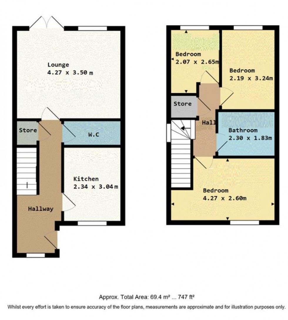 Floorplan for Hutton Terrace, Eccleshill, Bradford