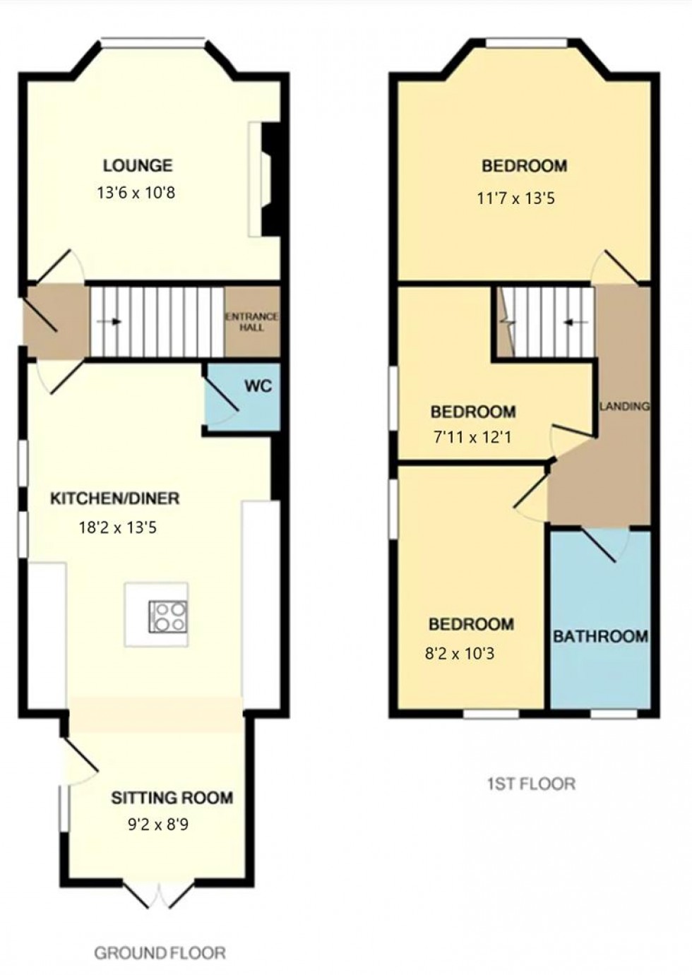 Floorplan for Low Ash Drive, Wrose, Shipley