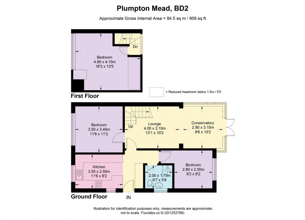Floorplan for Plumpton Mead, Wrose, Bradford