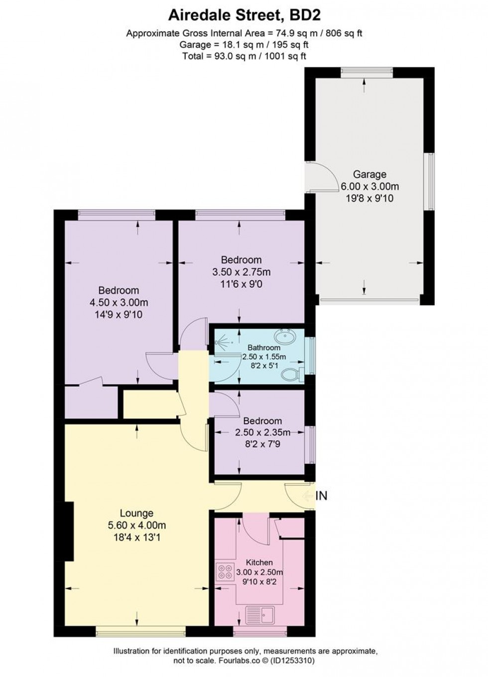 Floorplan for Airedale Street, Bradford