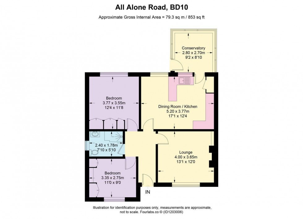 Floorplan for All Alone Road, Idle, Bradford