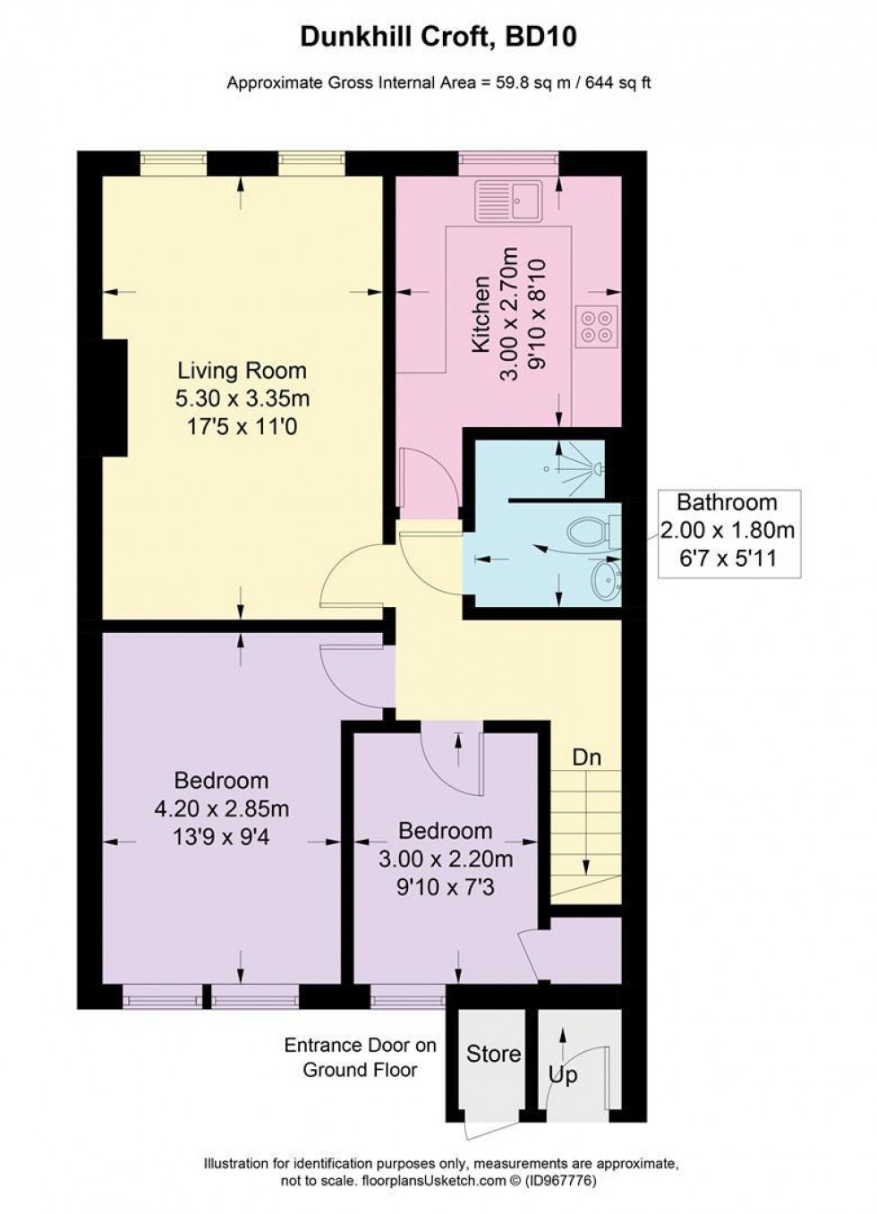 Floorplan for Dunkhill Croft, Idle, Bradford