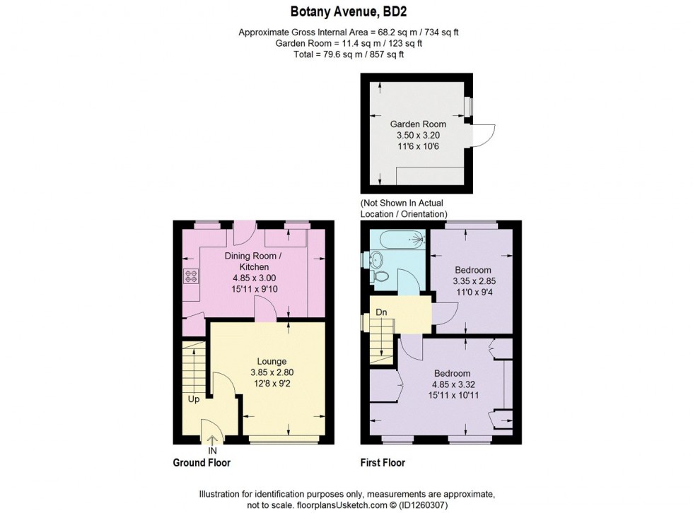 Floorplan for Botany Avenue, Bradford