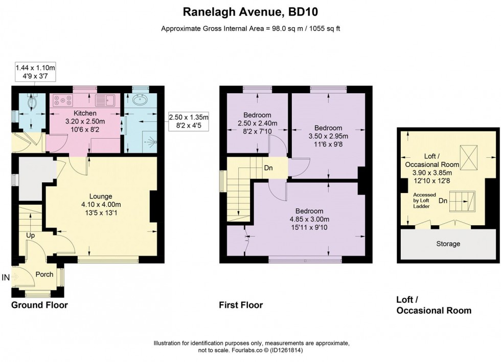 Floorplan for Ranelagh Avenue, Ravenscliffe, Bradford