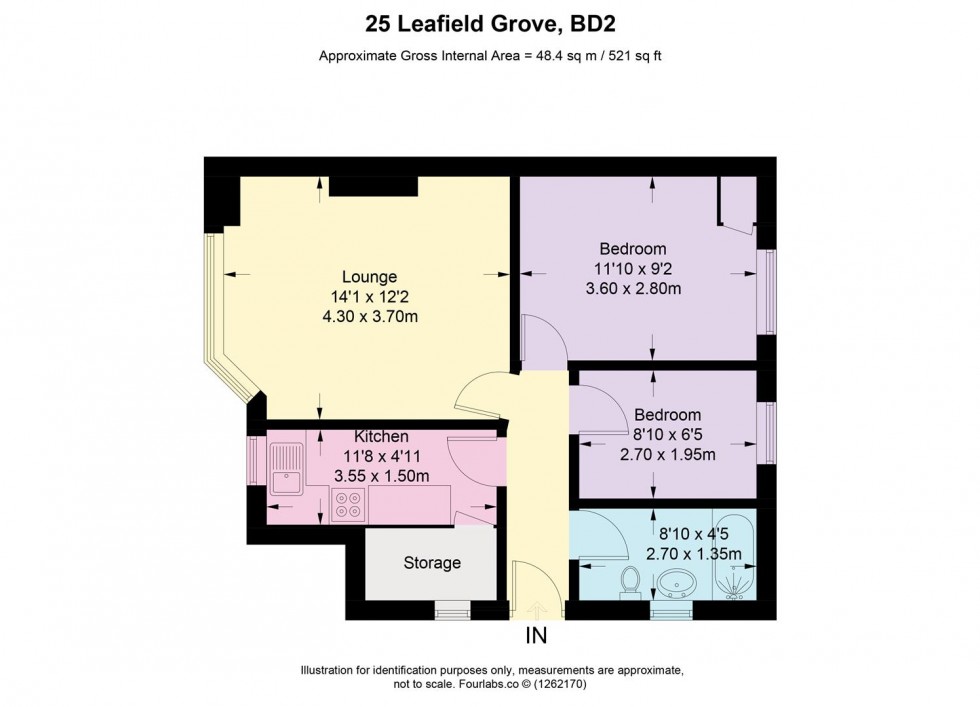 Floorplan for Leafield Grove, Eccleshill, Bradford