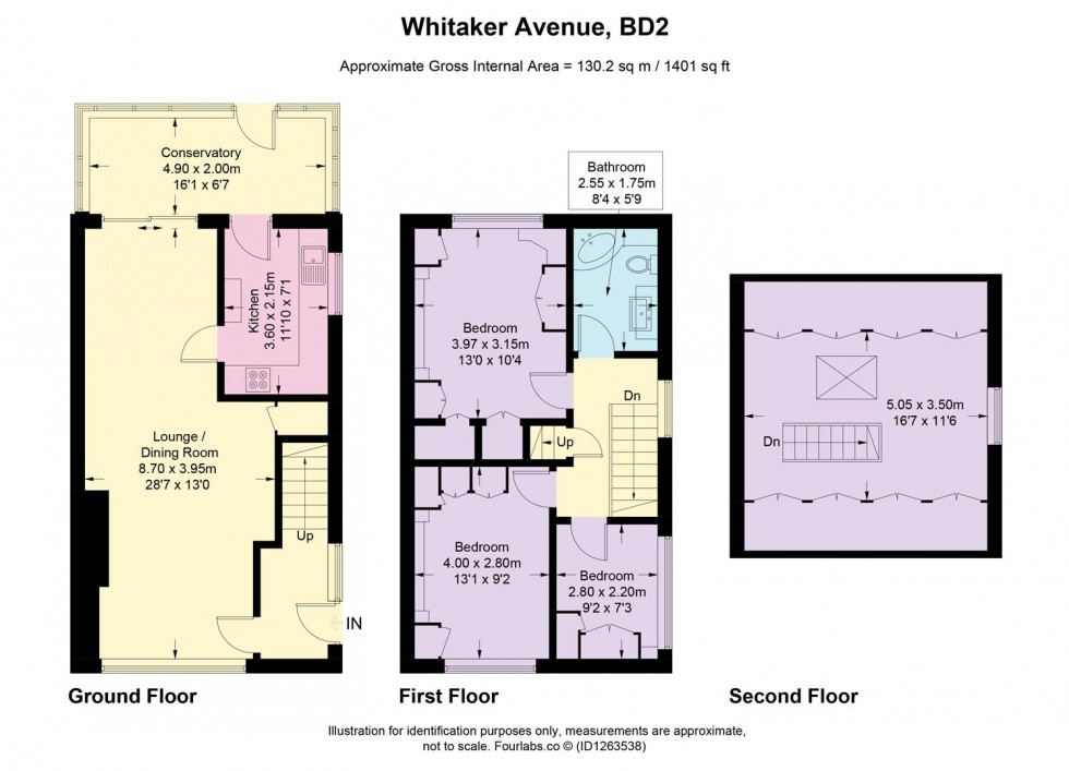 Floorplan for Whitaker Avenue, Bradford