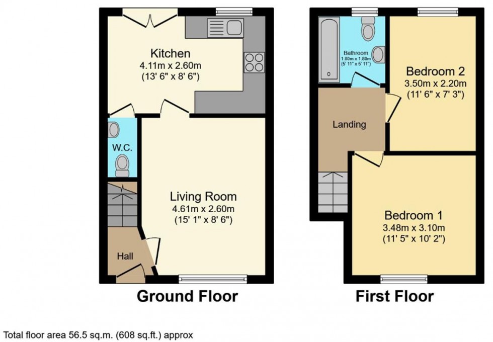 Floorplan for Oswin Gardens, Bradford