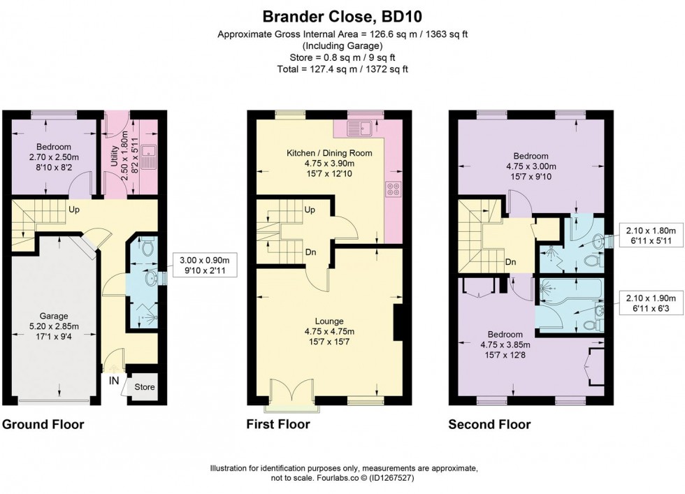 Floorplan for Brander Close, Idle, Bradford