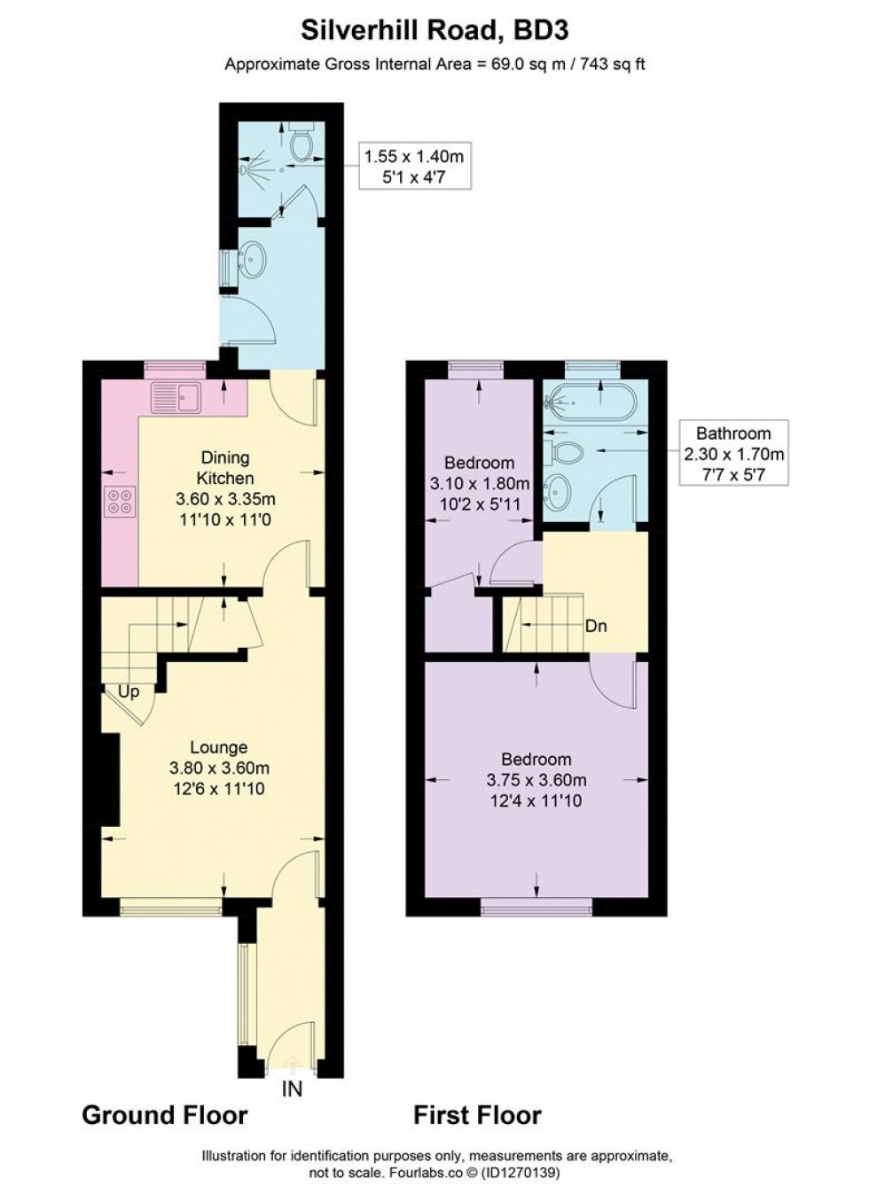 Floorplan for Silverhill Road, Bradford